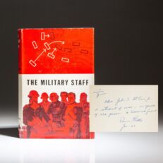 Third edition of The Military Staff by Brigadier General James D. Hittle, inscribed to Admiral John S. McCain, Jr.