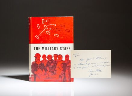 Third edition of The Military Staff by Brigadier General James D. Hittle, inscribed to Admiral John S. McCain, Jr.