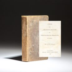 First edition of A Memoir of the Public Services of William Henry Harrison, of Ohio by James Hall.