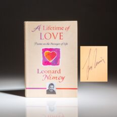 Signed first edition of A Lifetime of Love: Poems on the Passages of Life by Leonard Nimoy.