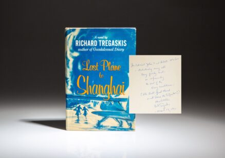 First edition of Last Plane to Shanghai by Richard Tregaskis, inscribed to Admiral John S. McCain, Jr.