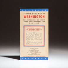 Service Men's Map of Washington from the War Hospitality Committee, being a guide for military personnel visiting Washington DC during World War II.