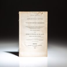 First edition of A Brief Sketch of the Life and Public Services of William H. Harrison.