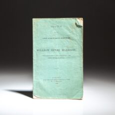 First edition of A Sketch of the Life and Public Services of William H. Harrison, published in Albany in 1836.