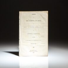 Pamphlet printing of the speech given by Mr. Thomas Corwin in response to General Crary and his words against presidential candidate William Henry Harrison.