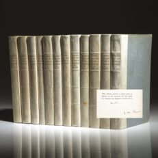 Signed limited edition of The Novels, Tales and Sketches of J.M. Barrie, with an original handwritten letter by Barrie.