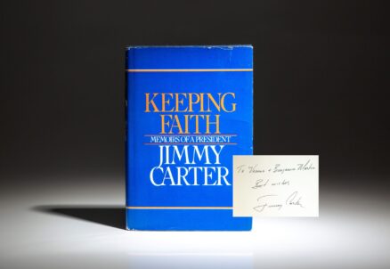 Inscribed copy of Keeping Faith by President Jimmy Carter.