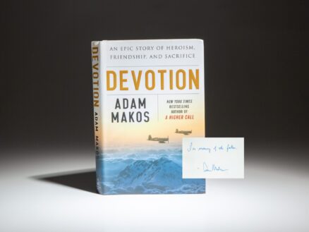 First edition of Devotion: An Epic Story Of Heroism, Friendship, and Sacrifice, signed by the author, Adam Makos.