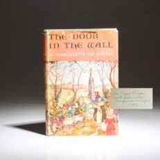 Inscribed first edition of The Door in the Wall by Marguerite de Angeli, the recipient of the Newbery Medal in 1950.