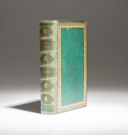 The Life and Adventures of Martin Chuzzlewit by Charles Dickens, with a split fore-edge painting depicting scenes from the novel.