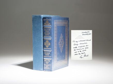 From The Easton Press, All The Best, George Bush, inscribed by President George H.W. Bush to Senator George Voinovich.