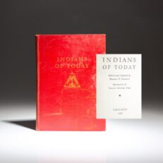 Signed by multiple subjects of the book, the first edition of Indians of Today edited by Marion E. Gridley.