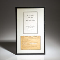 Funeral mass program and Western Union telegram invitation to the funeral of Robert F. Kennedy, sent to the Assistant Attorney General after Kennedy's assassination in June 1968.