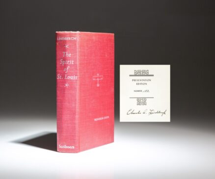 Presentation Edition of The Spirit of St. Louis, signed by Charles A. Lindbergh.