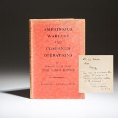 Inscribed by Admiral of the Fleet, The Lord Keyes, the first edition of Amphibious Warfare and Combined Operations.