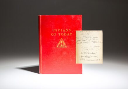 Signed by multiple subjects of the text, the first edition of Indians of Today edited by Marion E. Gridley.