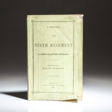 First edition of A History of the Ninth Regiment Illinois Volunteer Infantry by Chaplain Marion Morrison.