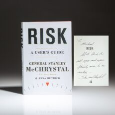 Inscribed to Michael Powell, the son Secretary of State Colin Powell, the first edition of Risk: A User's Guide by U.S. Army General Stanely McChrystal.