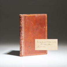 Impromptu Speech of Governor Richard Oglesby by Judge Marcus Kavanagh, published by the Lakeside Press in 1905. Inscribed by Charles G. Dawes to Frank A. Vanderlip, president of National City Bank, Assistant Secretary of the Treasury and architect of the Federal Reserve System.