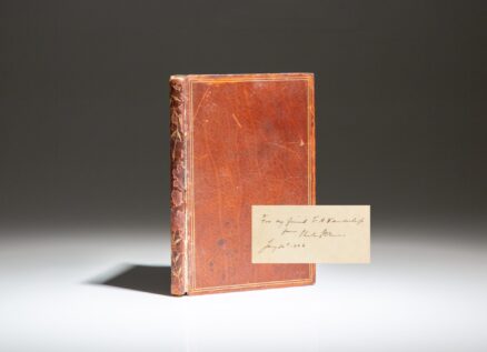 Impromptu Speech of Governor Richard Oglesby by Judge Marcus Kavanagh, published by the Lakeside Press in 1905. Inscribed by Charles G. Dawes to Frank A. Vanderlip, president of National City Bank, Assistant Secretary of the Treasury and architect of the Federal Reserve System.