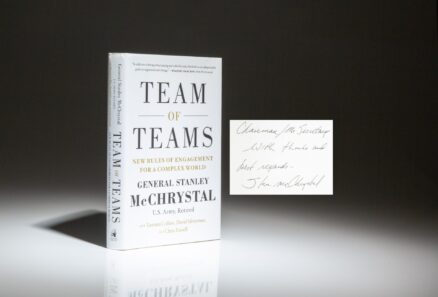 Inscribed to former Secretary of State General Colin Powell, first edition of Team of Teams by General Stanley McChrystal.