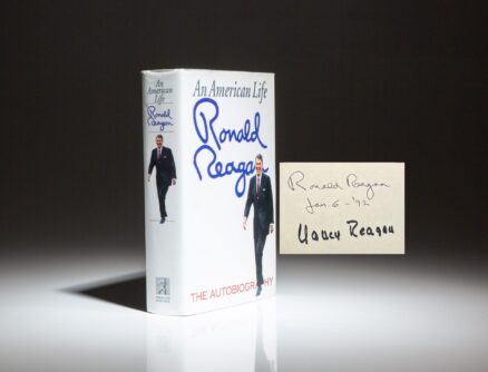 First edition of An American Life, signed by President Ronald Reagan and First Lady Nancy Reagan.