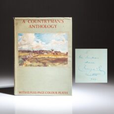 Inscribed by Queen Mary of Teck, the first edition of A Countryman's Anthology, compiled by George Emslie.