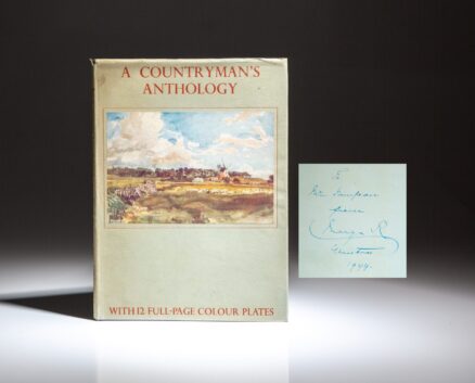 Inscribed by Queen Mary of Teck, the first edition of A Countryman's Anthology, compiled by George Emslie.