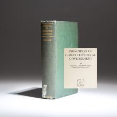 First edition of Principles of Constitutional Government by Frank J. Goodnow.