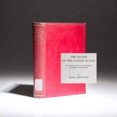 First edition of The Senate of the United States and Other Essays by Henry Cabot Lodge.