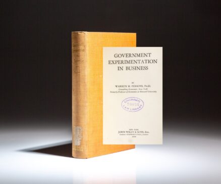 First edition of Government Experimentation in Business by Warren M. Persons.