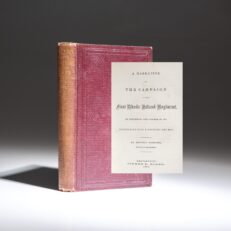 First edition of A Narrative of The Campaign of the First Rhode Island Regiment by Augustus Woodbury.