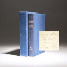 First edition of Keeping Faith by President Jimmy Carter, inscribed to Baseball Hall of Fame player Tony Gwynn.