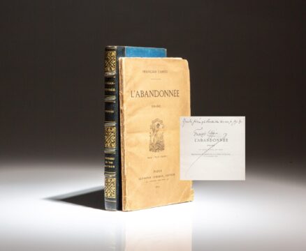 Signed first edition of L'Abandonnée by François Coppée.