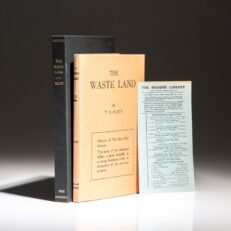 First edition, second state of The Waste Land by T.S. Eliot, in the publisher's second state dust jacket.