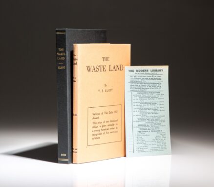 First edition, second state of The Waste Land by T.S. Eliot, in the publisher's second state dust jacket.