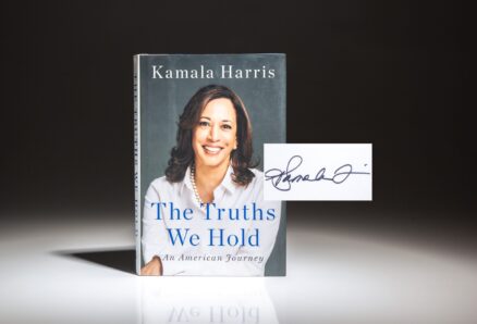 First edition, first printing of The Truths We Hold: An American Journey, signed by Vice President Kamala Harris.