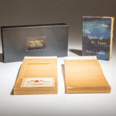 The galley copies of The Spirit of St. Louis, signed by Charles A. Lindbergh.