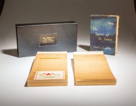 The galley copies of The Spirit of St. Louis, signed by Charles A. Lindbergh.