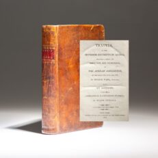 The first American edition of Travels In the Interior Districts of Africa by Mungo Park, published in New York in 1800, with the large fold-out map of Africa.