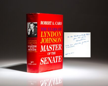 Master of the Senate by Robert A. Caro, inscribed to the creator of 60 Minutes, Don Hewitt.