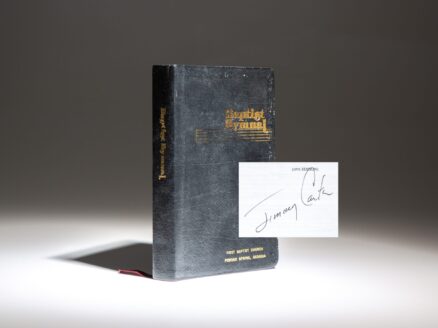 Presentation copy of a Baptist Hymnal for President Jimmy Carter in 1977, signed by President Carter on the title page.