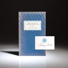 Limited edition of the Farewell Address of President Jimmy Carter, signed on the title page.