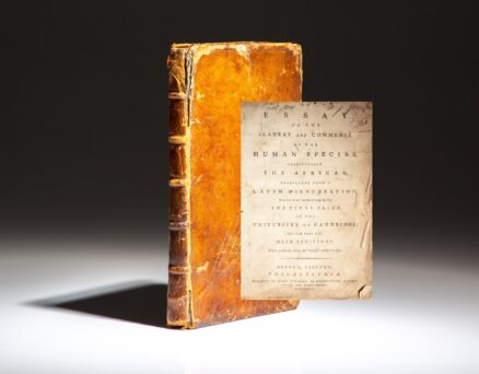 The first American edition of Essay on the Slavery and Commerce of the Human Species by Thomas Clarkson.