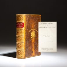 A Short History of English Literature by George Saintsbury, published in 1907, bound by Bickers & Son of London.