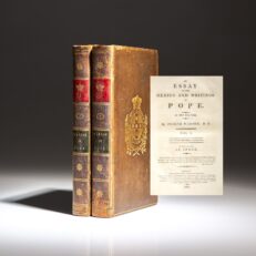 The Fifth Edition of An Essay on the Genius and Writings of Pope by Joseph Warton, published in London in 1806.