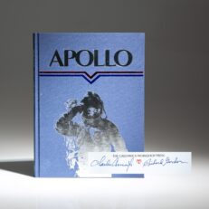 Signed by the crew of Apollo 12, the Deluxe Limited Edition of Apollo: An An Eyewitness Account by Astronaut / Explorer Artist / Moonwalker, Alan Bean, with signatures from the author, Commander Pete Conrad and Pilot Richard F. Gordon, Jr.