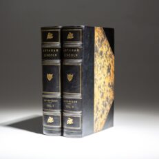 First edition of Abraham Lincoln 1809-1858 by Albert J. Beveridge, in a deluxe binding by Whitman Bennett.