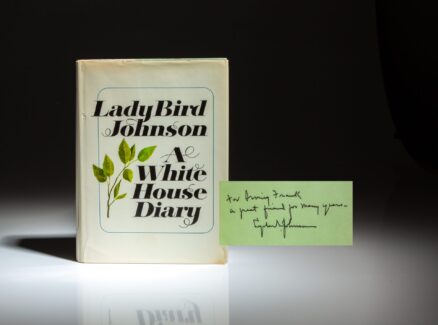 First edition of A White House Diary, signed by President Lyndon Johnson to his tailor, Irving Frank.