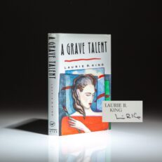 Signed first edition, first issue of A Grave Talent by Laurie R. King.